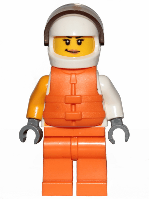 LEGO Jet Skier Female 'ViTA RUSH' Logo Life Jacket (cty1002) Town / City Minifigure