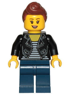LEGO Teenage Girl Reddish Brown Hair Female Ponytail and Fringe (cty1022) Town / City Minifigure