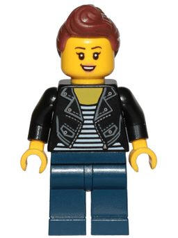 LEGO Teenage Girl Reddish Brown Hair Female Ponytail and Fringe (cty1022) minifigure