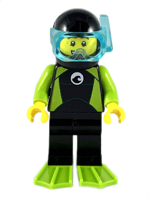 LEGO Diver (cty1052) Town / City Minifigure