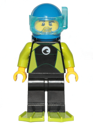 LEGO Diver (cty1062) Town / City Minifigure