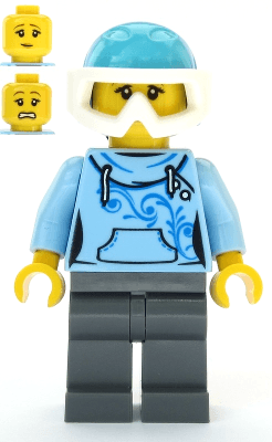 LEGO Skier (cty1088) Town / City Minifigure