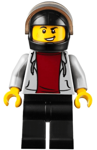 LEGO Motorcyclist Stunt Driver (cty1097) Town / City Minifigure