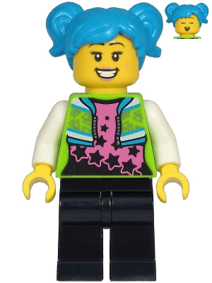 Poppy Starr - Lime Jacket, Black Legs