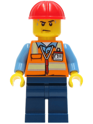 LEGO Construction Worker (cty1281) Town / City Minifigure