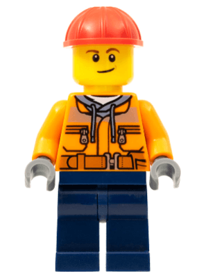 LEGO Construction Worker (cty1286) Town / City Minifigure