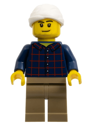 Patient - Head Bandage, Plaid Button Shirt, Dark Tan Legs