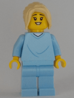 LEGO Mother Bright Light Blue Hospital Gown Tan Hair (cty1347) minifigure