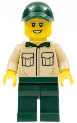 LEGO Park Worker Male with Tan Shirt with Pockets (cty1353) Town / City Minifigure