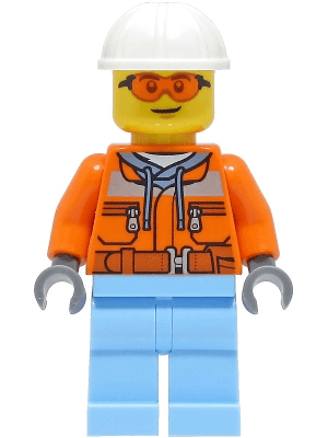 LEGO Construction Worker (cty1404) Town / City Minifigure