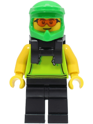 LEGO Food Delivery Cyclist (cty1508) Town / City Minifigure