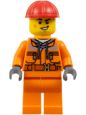 LEGO Construction Worker (cty1604) Town / City Minifigure
