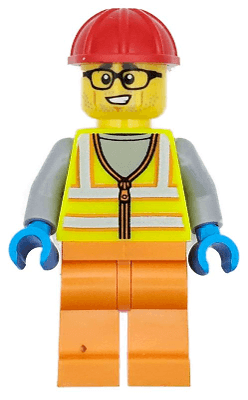 LEGO Construction Worker (cty1710) Town / City Minifigure