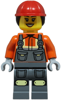 LEGO Construction Worker (cty1855) Town / City Minifigure