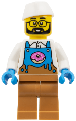 LEGO Donut Truck Vendor (cty1860) Town / City Minifigure