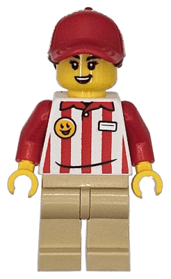 LEGO Hot Dog Soapbox Race Car Driver (Vendor) (cty1868) Town / City Minifigure