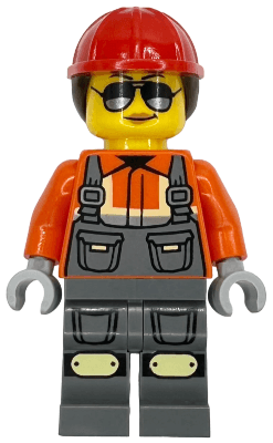 LEGO Construction Worker (cty1909) Town / City Minifigure
