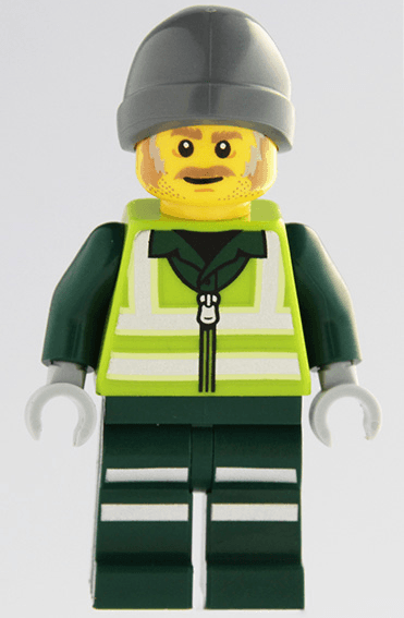 LEGO Recycling Worker (cty1964) Town / City Minifigure