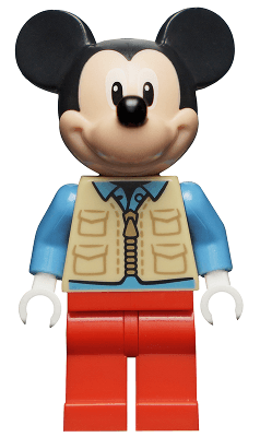 Mickey Mouse - Tan Safari Vest, Medium Blue Shirt