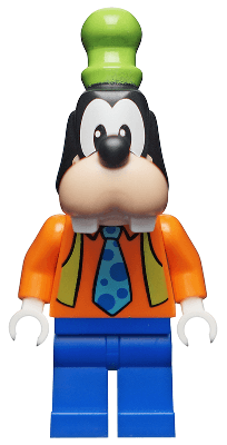 Goofy - Orange Shirt, Lime Vest, Tie with Blue Polka Dots