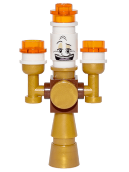 Lumière {Lumiere} - Brick, Modified 1 x 1 with Studs on 4 Sides, 2 Candle Arms