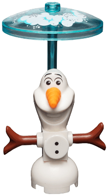 LEGO Olaf Buttons Clip on Back with Dish (dp054a) Disney Minifigure