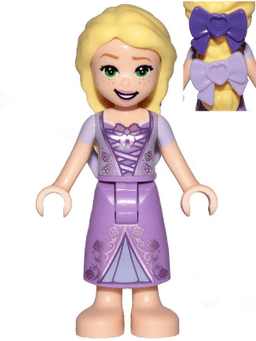 Rapunzel - Mini Doll, Dark Purple and Lavender Bows