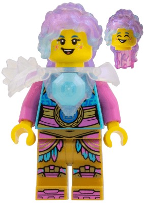 Izzie - Satin Trans-Clear Armor with Satin Trans-Light Blue Gem