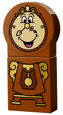 LEGO Duplo Figure Disney Princess Cogsworth with Gold Pendulum (dupclock01) Duplo Minifigure