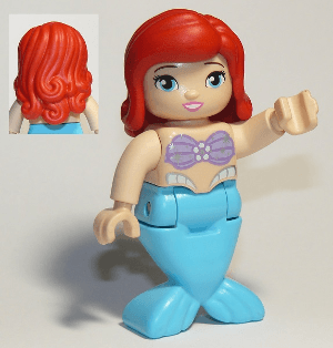 LEGO Duplo Figure Disney Princess Ariel Medium Azure Tail (Mermaid) (dupmermaid02) Duplo Minifigure