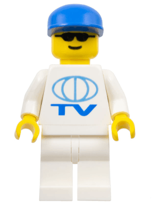 LEGO TV Logo Large Pattern Blue Cap (ext011) Town / City Minifigure