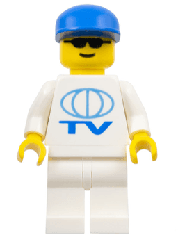 LEGO TV Logo Large Pattern Blue Cap (ext011) minifigure