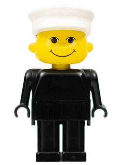 LEGO Basic Figure Human White Hat (fab13c) minifigure