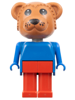 Fabuland Bear - Bernard Bear, Red Legs, Blue Top and Arms
