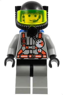 Fire - City Center 2, Light Gray Legs with Black Hips, Black Breathing Helmet, Blue Air Tanks