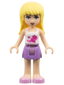 Friends Stephanie - Medium Lavender Skirt, White Top