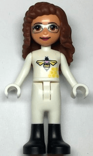 Friends Olivia (Nougat) - White Bee Suit and Black Boots
