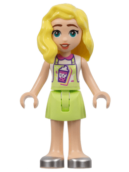 Friends Matilde - Yellowish Green Jumper, Bubble Tea Uniform, Silver Shoes