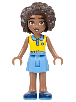 Friends Aliya - Yellow Top, Medium Blue Skirt, Dark Blue Shoes
