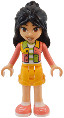 Friends Liann - Coral Patchwork Jacket, Bright Light Orange Shorts, Coral Shoes