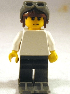LEGO FIRST LEGO League (FLL) Climate Connections Skier Male White Top Reddish Brown Aviator Cap (fst011) LEGO Minifigure