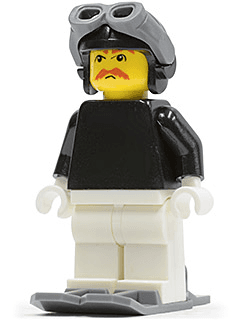 LEGO FIRST LEGO League (FLL) Climate Connections Skier Male Black Top Black Aviator Cap (fst013) LEGO Minifigure