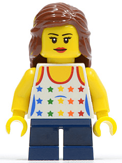 LEGO FIRST LEGO League (FLL) Nature's Fury Female Dark Blue Short Legs (fst018) LEGO Minifigure