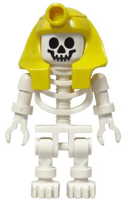 LEGO Skeleton with Standard Skull Yellow Mummy Headdress (gen008) Adventurers Minifigure