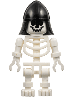 LEGO Skeleton with Standard Skull Black Neck Protector Helmet (gen009) minifigure