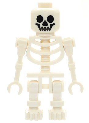 LEGO Skeleton Fantasy Era Torso with Standard Skull Mechanical Arms Straight (gen019) LEGO Minifigure