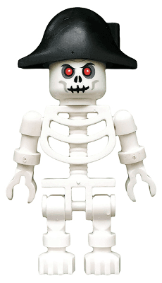 LEGO Skeleton with Fantasy Era Skull Bicorne Hat (gen026) minifigure