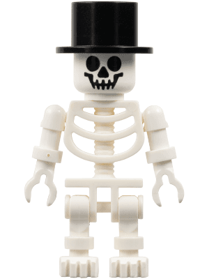 LEGO Skeleton with Standard Skull Top Hat (gen027) City Minifigure