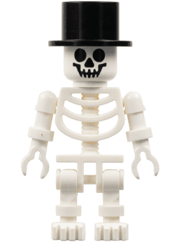 LEGO Skeleton with Standard Skull Top Hat (gen027) minifigure