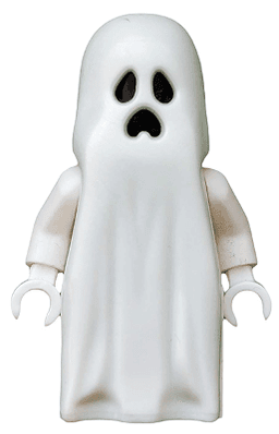 LEGO Ghost with Pointed Top Shroud with 1 x 2 Plate and 1 x 2 Brick as Legs (gen046) minifigure